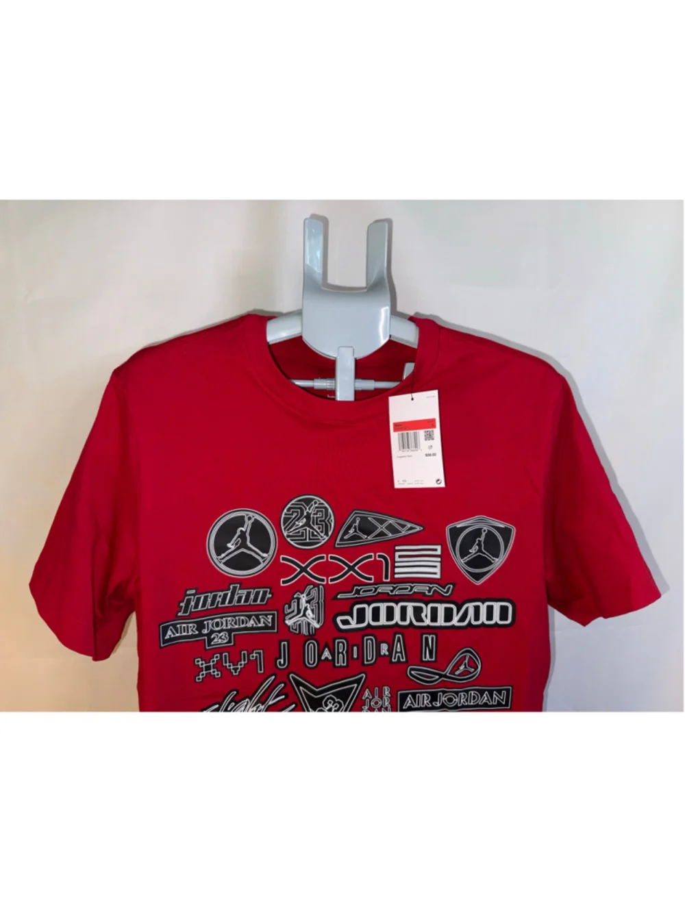Men's Jordan Graphic Short Sleeve Tee, Size L, Red and Black
